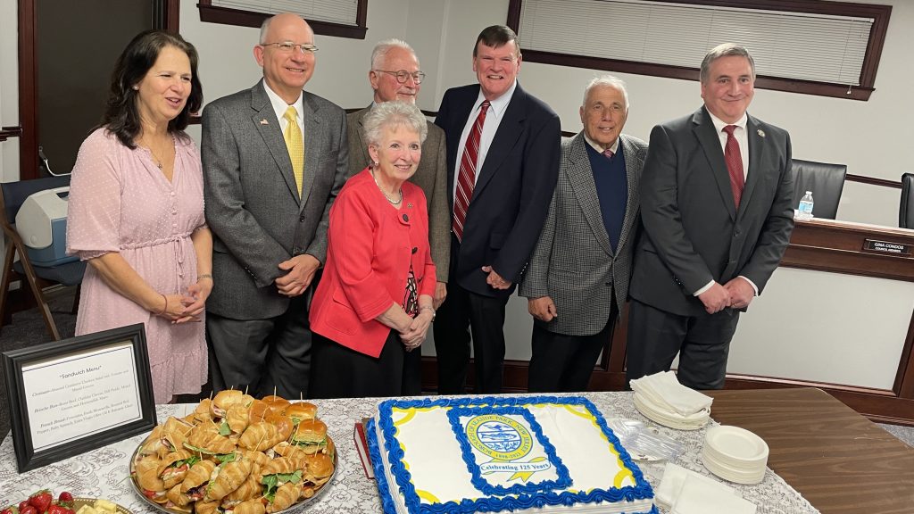 Officials mark the 125th aniversary of the founding of Seaside Park, March 9, 2023. (Photo: Shorebeat)