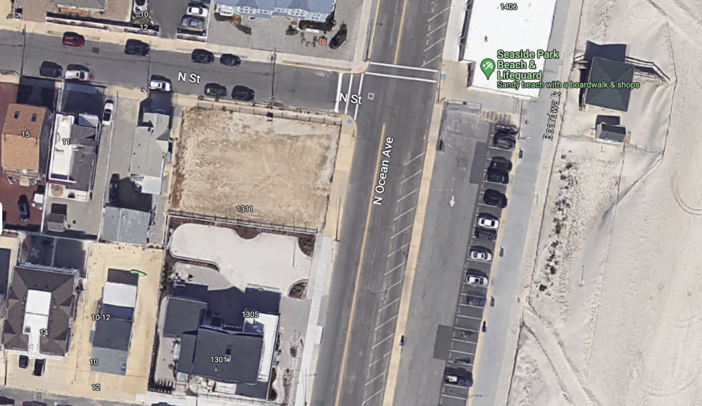 The N Street parking lot in Seaside Park. (Credit: Google Maps)