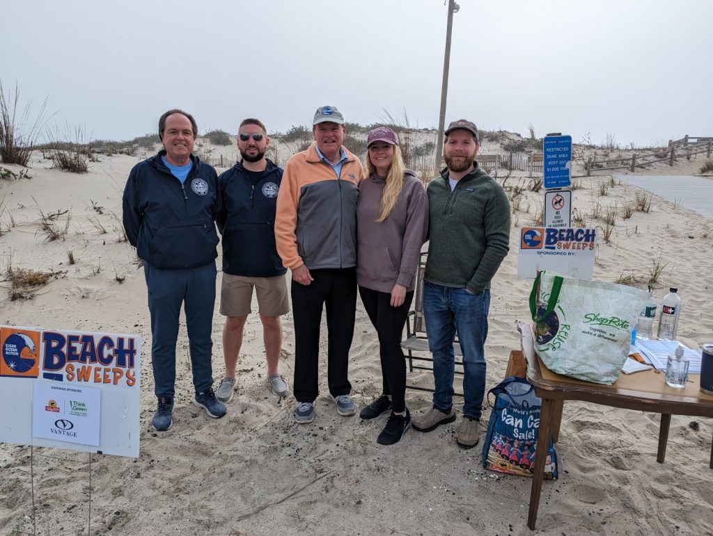 Seaside Park officials, including Mayor John Peterson, man the beach sweeps there. (Photo: COA)