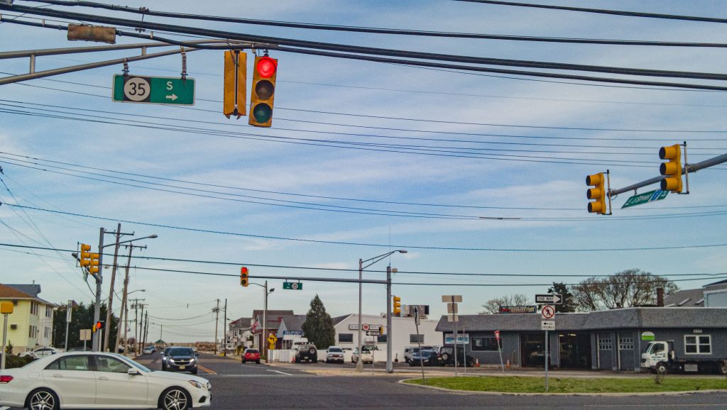Traffic lights reactivated on Ocean County's northern barrier island, April 14, 2023. (Photo: Daniel Nee)