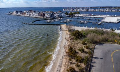 A project to build up the shoreline near the J Street Marina in Seaside Park, N.J., is completed in time for the 2023 spring. (Photo: Shorebeat)