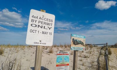 Beach buggy access is blocked at the Brighton Avenue entrance, Seaside Park, N.J., April 18, 2023. (Photo: Daniel Nee)