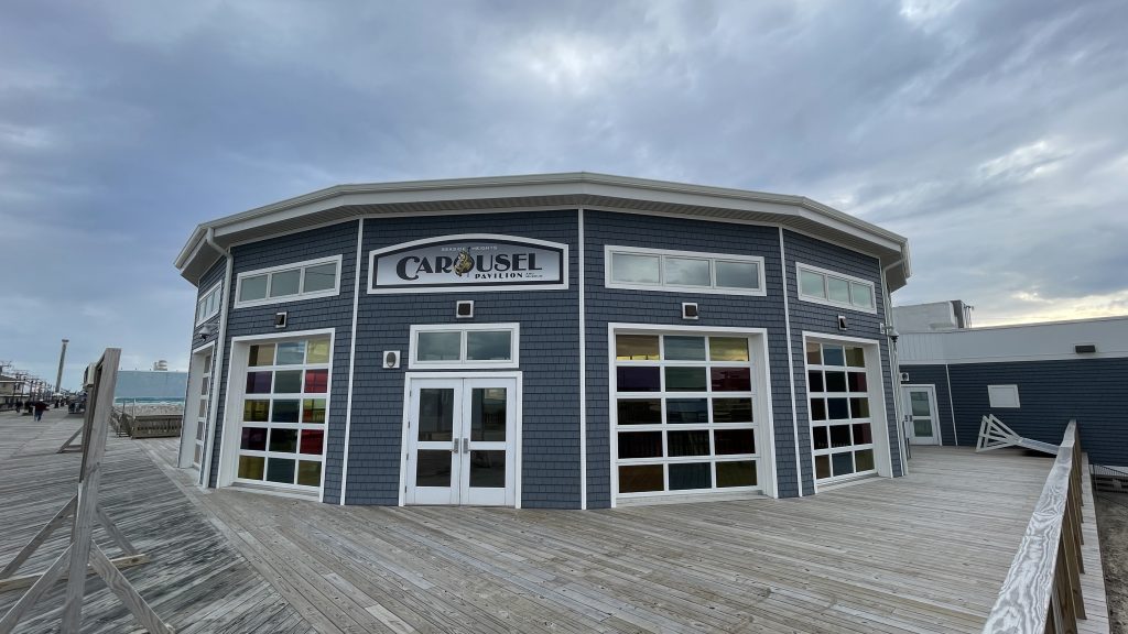 The Carousel Pavilion on the Seaside Heights boardwalk, May 2023. (Photo: Shorebeat)