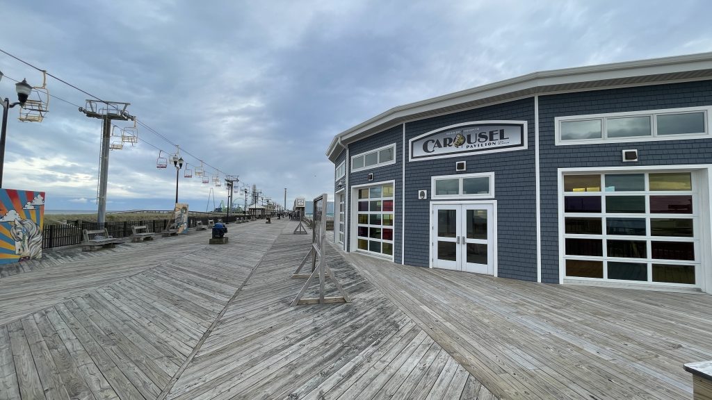The Carousel Pavilion on the Seaside Heights boardwalk, May 2023. (Photo: Shorebeat)