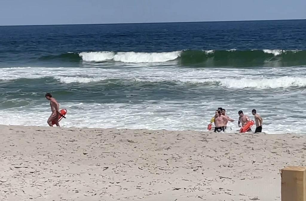 A rescue takes place near Dupont Avenue in Seaside Heights, May 26, 2023. (Photo: Shorebeat)