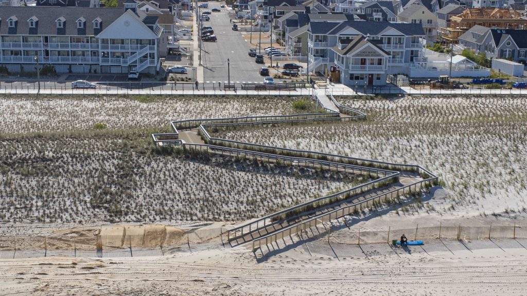 Dune crossover repairs completed in Ortley Beach, N.J., May 2023. (Photo: Shorebeat)