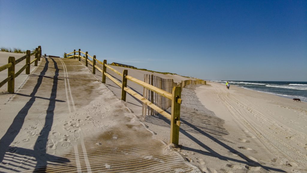 Dune crossover repairs completed in Ortley Beach, N.J., May 2023. (Photo: Shorebeat)