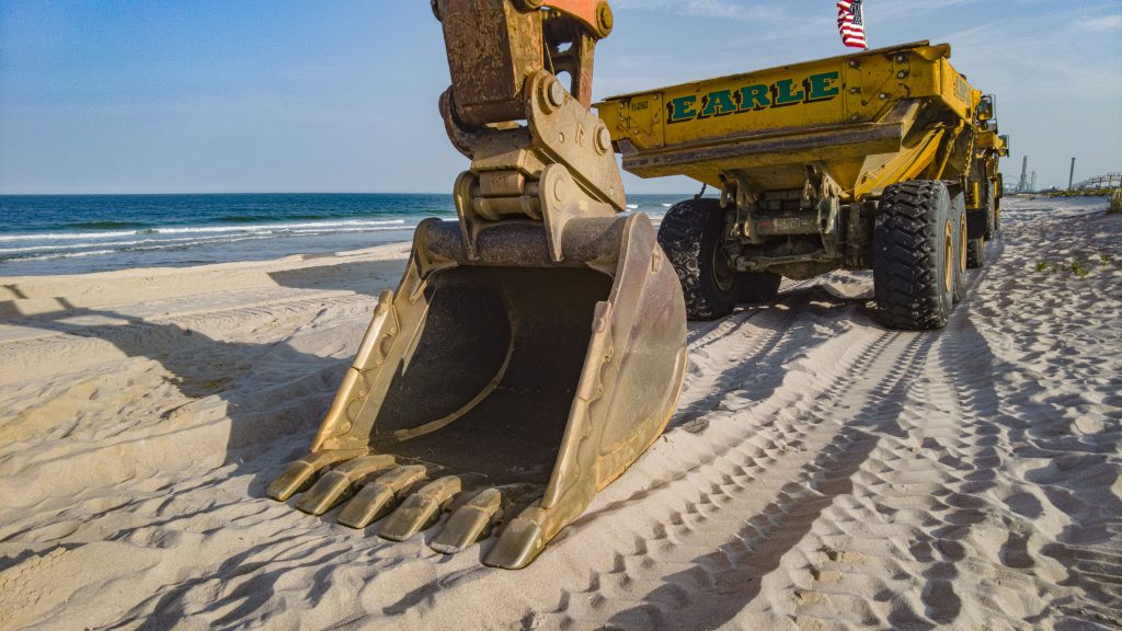 Repair work gets underway in Ortley Beach, N.J. to restore access points and the beach berm, May 2023. (Photo: Shorebeat)