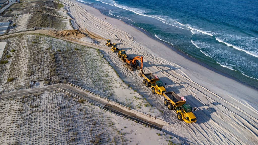 Repair work gets underway in Ortley Beach, N.J. to restore access points and the beach berm, May 2023. (Photo: Shorebeat)