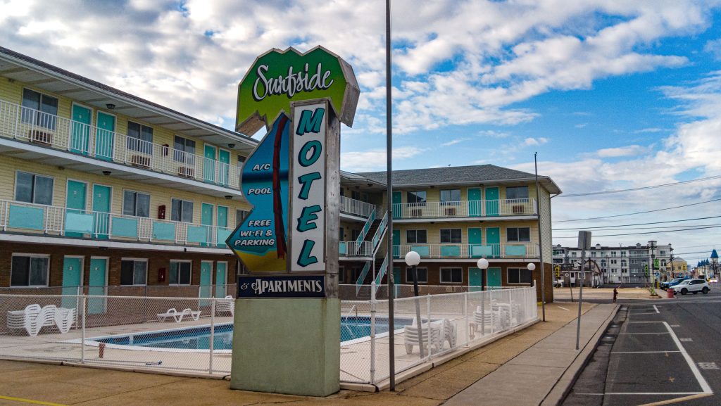 The Surfside Motel, at 200 Ocean Terrace, Seaside Heights, N.J., May 2023. (Photo: Shorebeat)