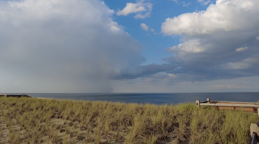 A storm offshore produced lightning detected by Ortley Beach's lightning detection system, June 2023. (Photo: Shorebeat)