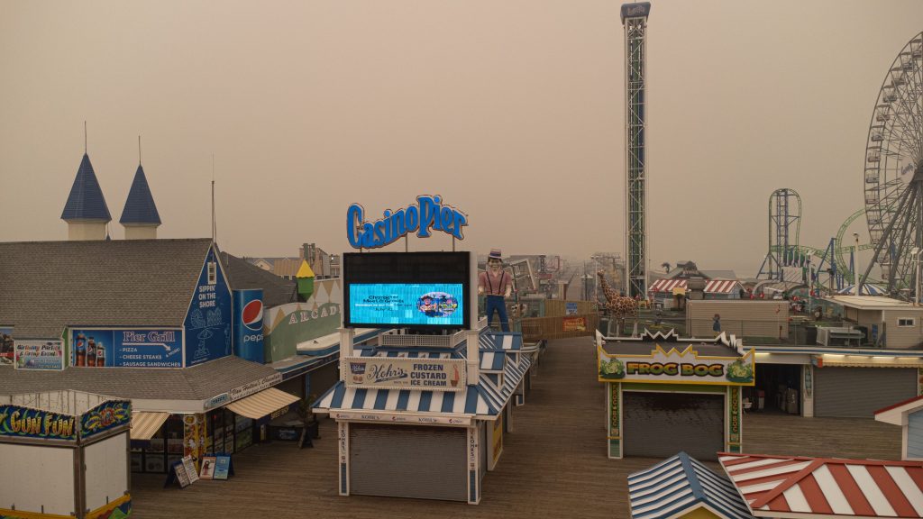 A haze envelopes the Jersey Shore, June 7, 2023. (Photo: Shorebeat)