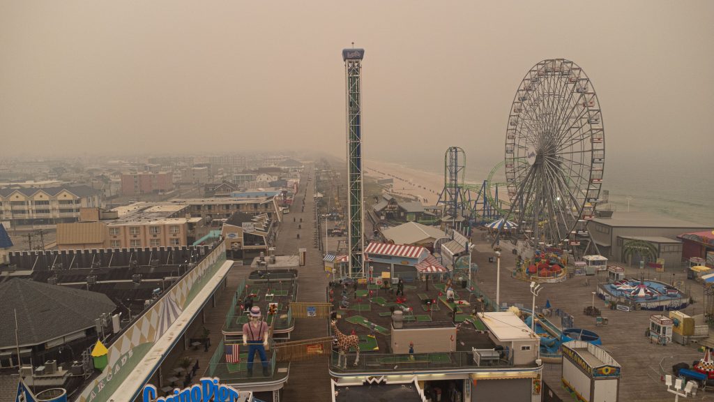 A haze envelopes the Jersey Shore, June 7, 2023. (Photo: Shorebeat)