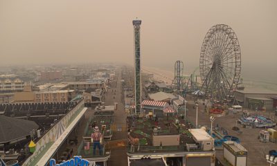 A haze envelopes the Jersey Shore, June 7, 2023. (Photo: Shorebeat)