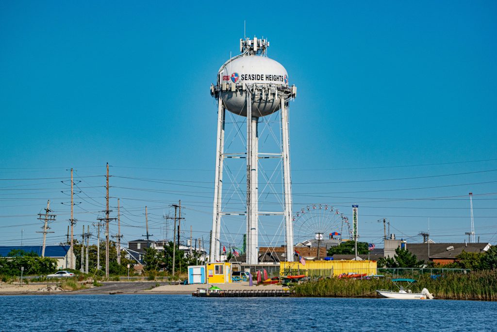 The Seaside Heights water tower and Sunset Beach. (Photo: Shorebeat)