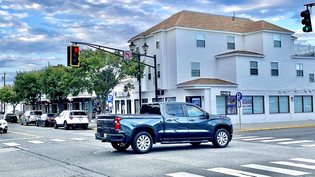 Directional markings indicating a one-way street in Seaside Heights, N.J., Aug. 2023. (Photo: Shorebeat)