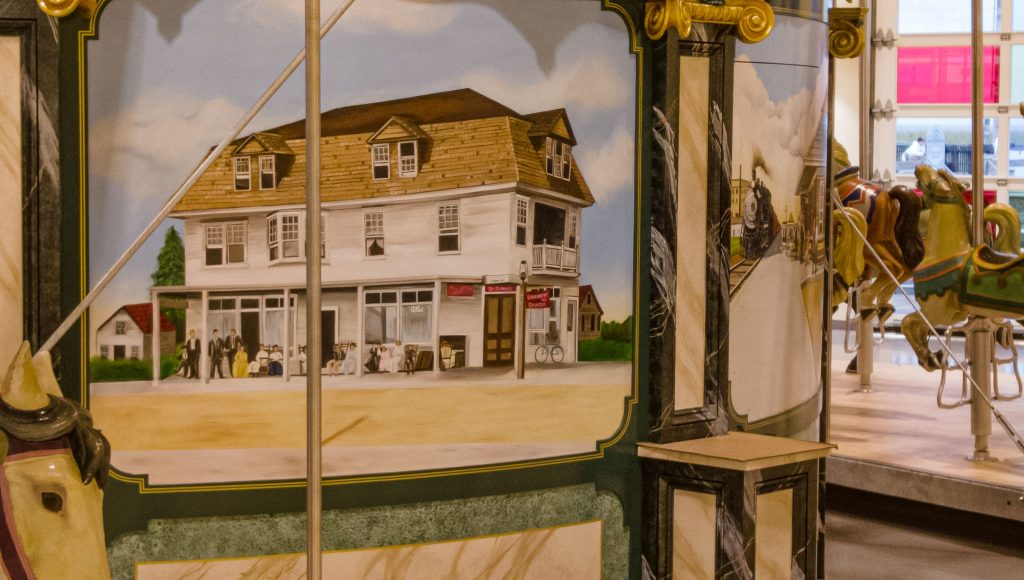 Seaside Heights' historic Dentzel-Looff carousel, re-assembled in the Carousel Pavilion, Aug. 2023. (Photo: Shorebeat)