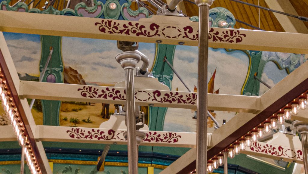 Seaside Heights' historic Dentzel-Looff carousel, re-assembled in the Carousel Pavilion, Aug. 2023. (Photo: Shorebeat)