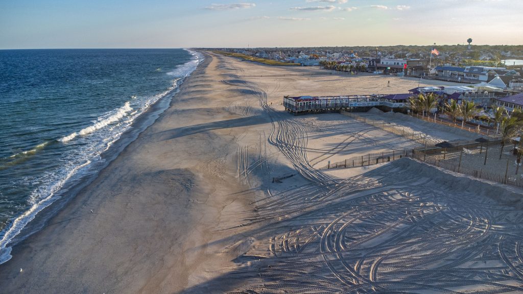 Blocked-off access points to the beach along Jenkinson's Boardwalk, Point Pleasant Beach, Sept. 20-21, 2023. (Photo: Shorebeat)