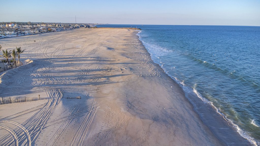 Blocked-off access points to the beach along Jenkinson's Boardwalk, Point Pleasant Beach, Sept. 20-21, 2023. (Photo: Shorebeat)