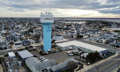 The Lavallette Public Works yard and water tower, March 2024. (Photo: Shorebeat)