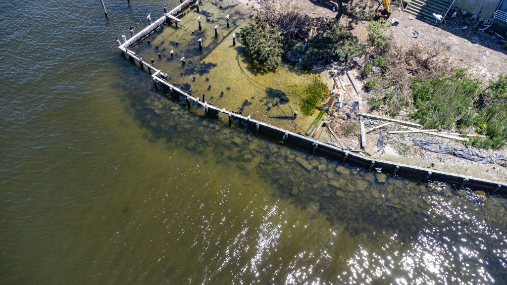 The home on Middle Sedge Island, Barnegat Bay, Toms River, N.J., May 2024. (Photo: Shorebeat)