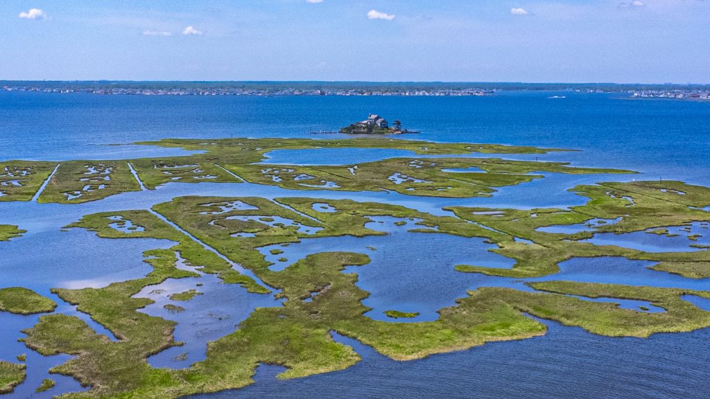 The home on Middle Sedge Island, Barnegat Bay, Toms River, N.J., May 2024. (Photo: Shorebeat)