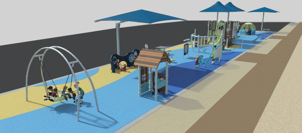 Renderings of the planned 'inclusive playground' in Seaside Heights, N.J. (Credit: Borough of Seaside Heights)
