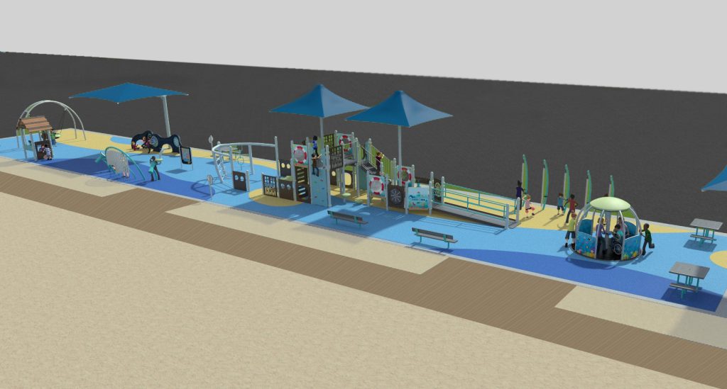 Renderings of the planned 'inclusive playground' in Seaside Heights, N.J. (Credit: Borough of Seaside Heights)