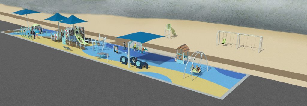 Renderings of the planned 'inclusive playground' in Seaside Heights, N.J. (Credit: Borough of Seaside Heights)