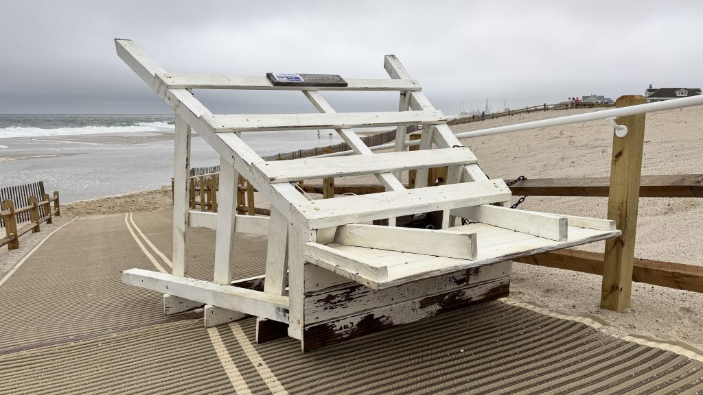 The effects of Hurricane Erin in Ortley Beach, N.J., Aug. 20, 2025. (Photo: Shorebeat)