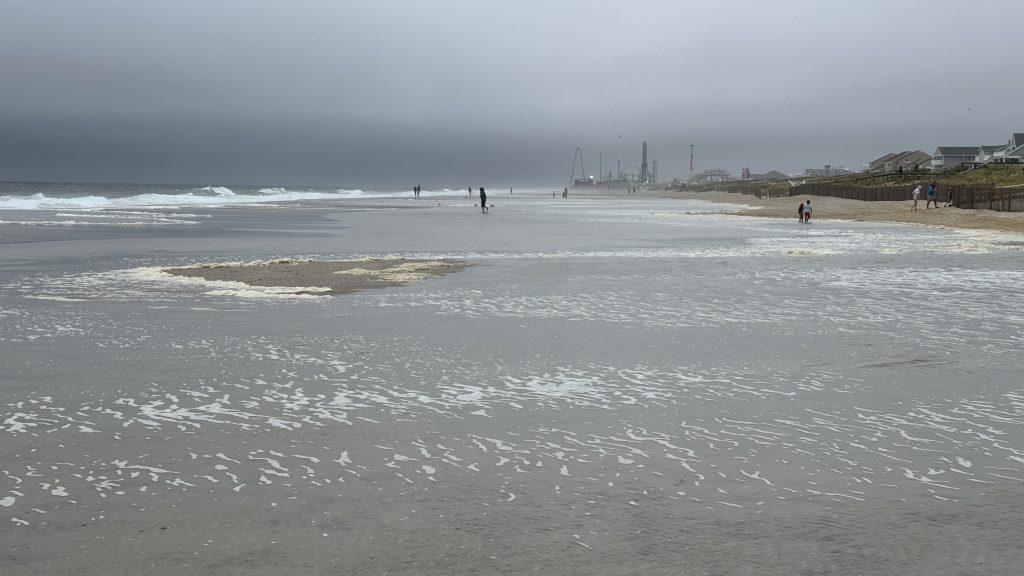 The effects of Hurricane Erin in Ortley Beach, N.J., Aug. 20, 2025. (Photo: Shorebeat)