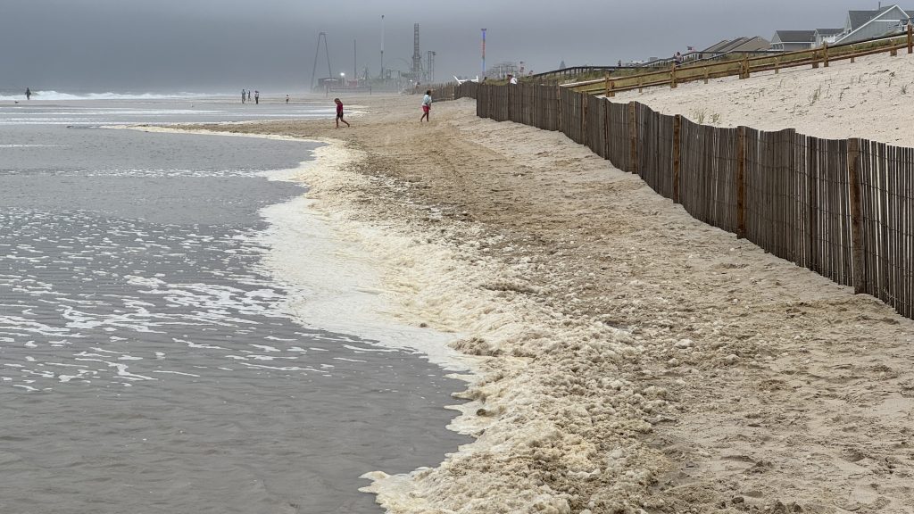 The effects of Hurricane Erin in Ortley Beach, N.J., Aug. 20, 2025. (Photo: Shorebeat)