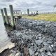 A completed shoreline restoration project near the 14th Avenue pier in Seaside Park, Aug. 2025. (Photo: Shorebeat)