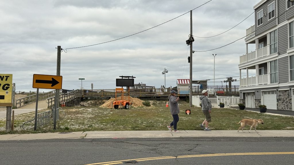 The future site of a bathhouse at 1521 Ocean Terrace, Seaside Heights, N.J., Aug. 2025. (Photo: Shorebeat)