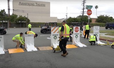 Meridian Archer 1200 barriers in use in Torrance, Calif., 2025. (Credit: Meridian Rapid Defense)