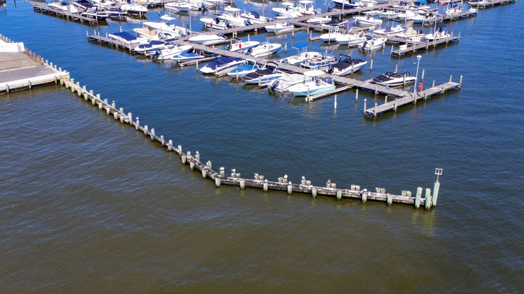 The Seaside Park Municipal Marina at J Street, Aug. 2025. (Photo: Shorebeat)