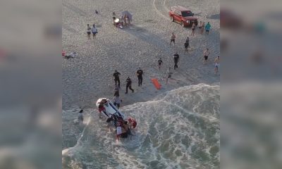 A rescue takes place in Seaside Heights, N.J., Aug. 11, 2025. (Screenshot: Jersey Shore Fire Response/ Instagram)
