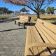 Lavallette's new benches are unveiled at a ceremony in November. (Photo: Vicki Centanni Guy/ Lavallette Boardwalk/ Facebook)