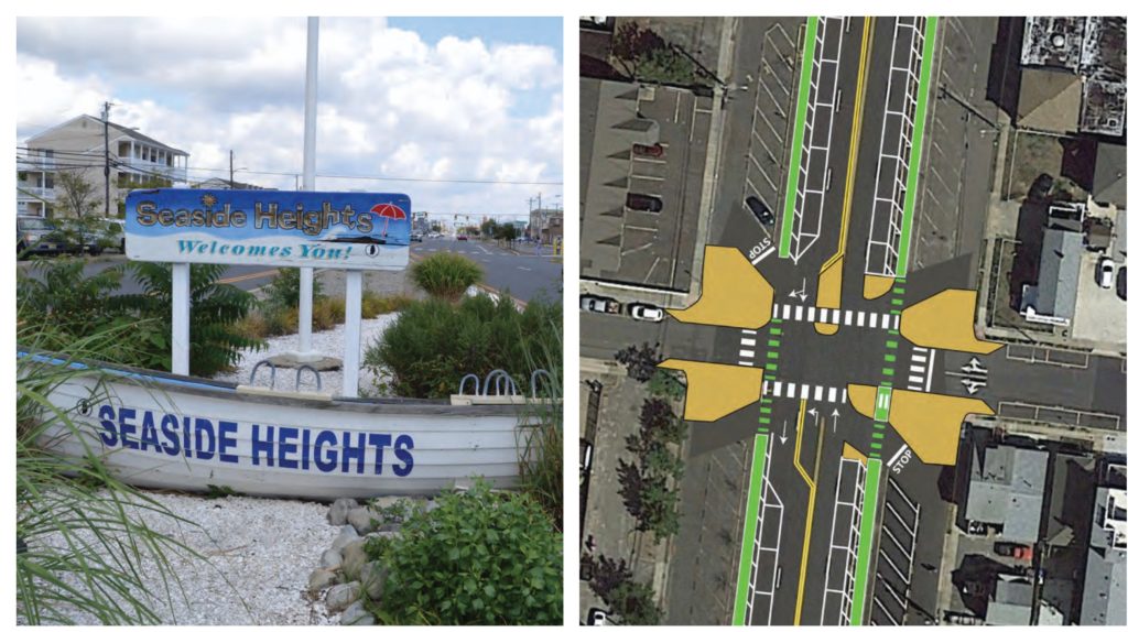 Images from a report on the redesign of Central Avenue in Seaside Heights. (Credit: NJTPA)