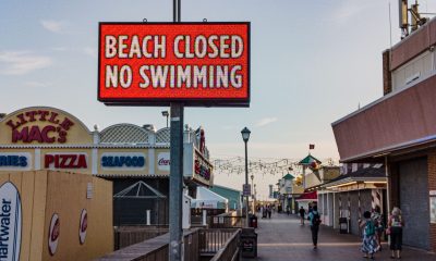 Closed and locked beaches in Point Pleasant Beach, N.J., Sept. 12, 2023. (Photo: Shorebeat)