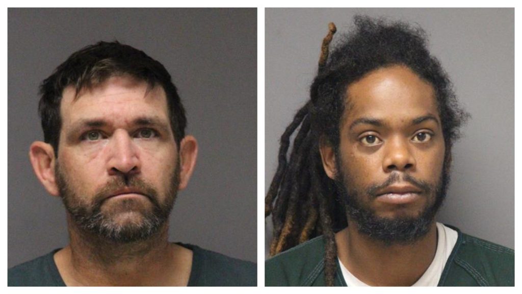 Michael Daluesio, 43, of Seaside Heights, and Nathan Miller, 31, of Seaside Heights. (Credit: Ocean County Jail)