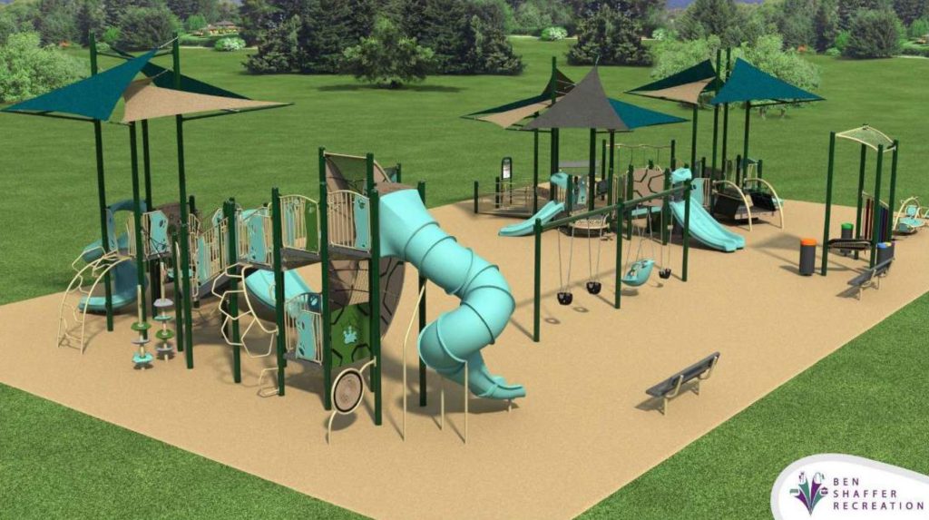 Renderings of the forthcoming 'Jake's Law' inclusive playground at Chandler Field, Jan. 2026. (Credit: Borough of Lavallette)