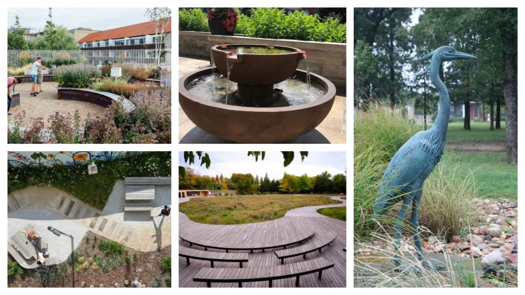 Examples of features that may be included in the future 'Reflection Park' in Seaside Heights. (File)