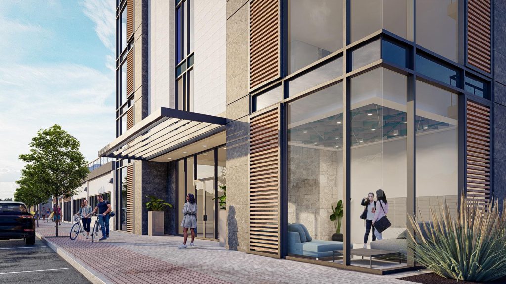 Renderings of the mixed-use complex proposed to replace the former Bamboo nightclub in Seaside Heights, April 2026. (Planning Document)