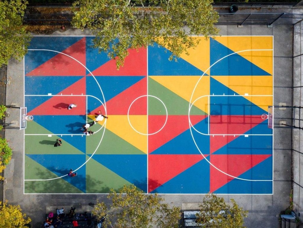 Designs from "Project Backboard" basketball courts. (Photo: Project Backboard)