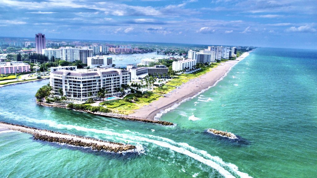 The oceanfront in Boca Raton, FL, looking north from Boca Inlet. (Photo: Shorebeat/Boca Daily News)