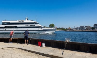 The Seastreak ferry arrives in Point Pleasant Beach for the first time, June 4, 2026. (Credit: Seastreak)