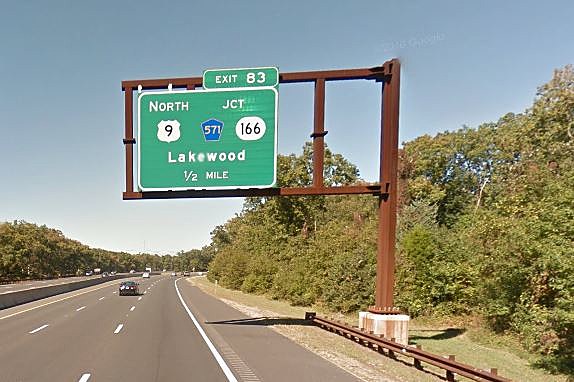 Parkway exit 83. (Photo: 105.7 The Hawk)