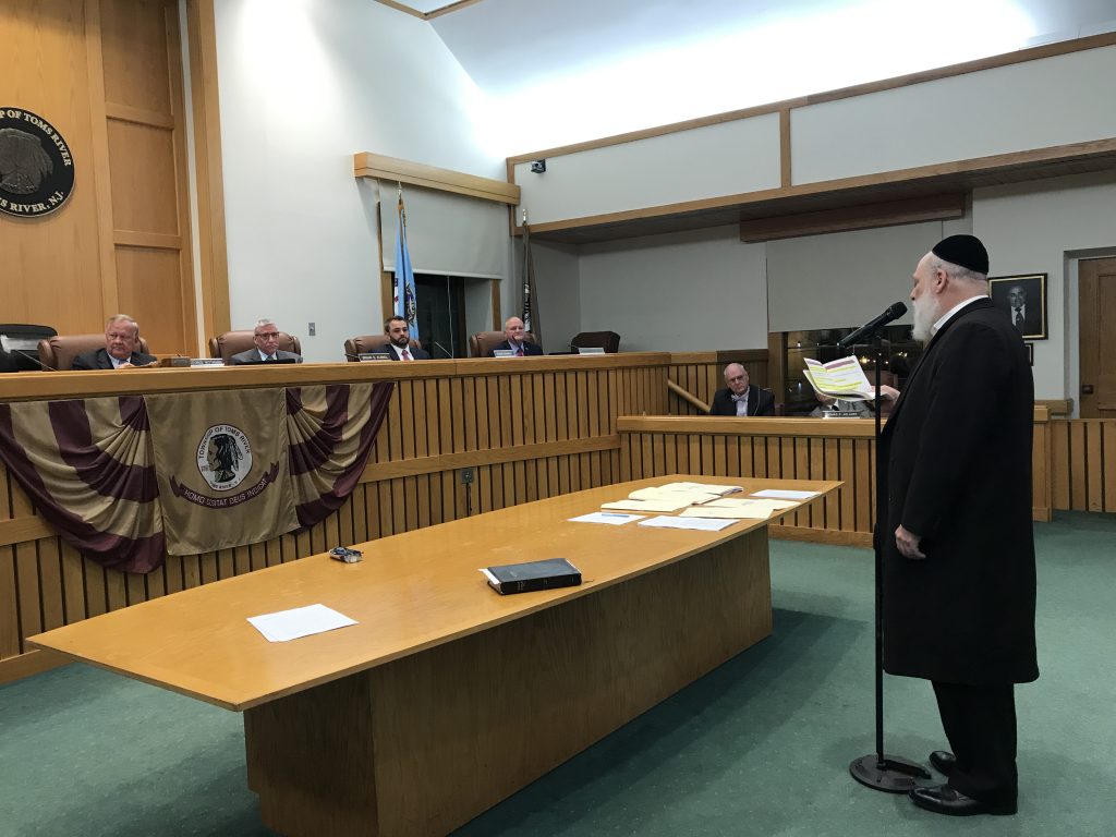 Scott Gartner addresses the Toms River township council, Feb. 26, 2019. (Photo: Daniel Nee)